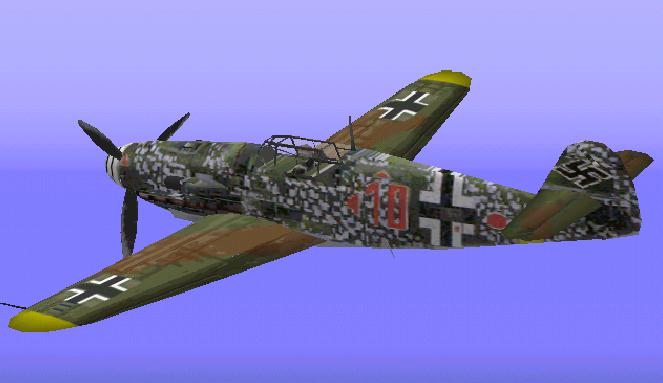 Cfs Texture Textures Repaint For Messerschmitt Bf-109F In Winter Camouflage Scheme With Th