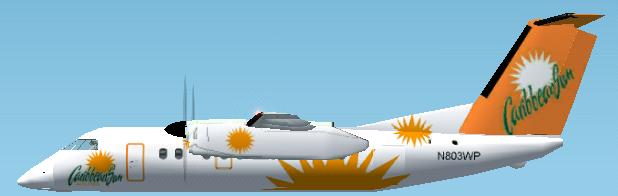 Fs2002 Caribbean Sun Airlines Dash 8-100 Reg N803Wp
