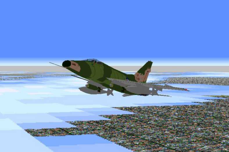Fs98 North American F-100D Super Sabre The Hun In Camouflage Patern Colors Of The Usaf 531 — 1
