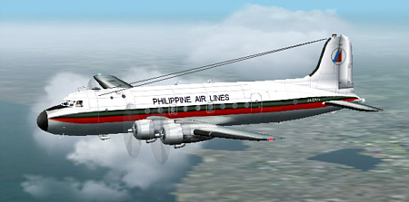 Fs2002 Philippine Air Lines Douglas Dc-4 Textures Exclusively Registration Pi-C774 Philipp