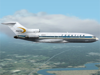 Fs2002 Textures Repaint Of The Captain Sim 727-100 In Frontier Airlines Livery