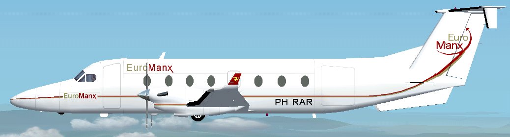 Fs2002 Beechcraft 1900D Euromanx Textures Repaint Of The Beech1900D By Andrew Moore