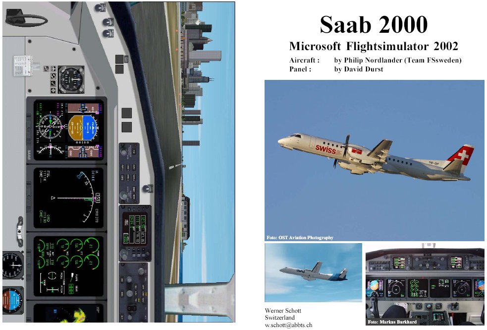 Fs2002 Manual/Checklist Saab 2000