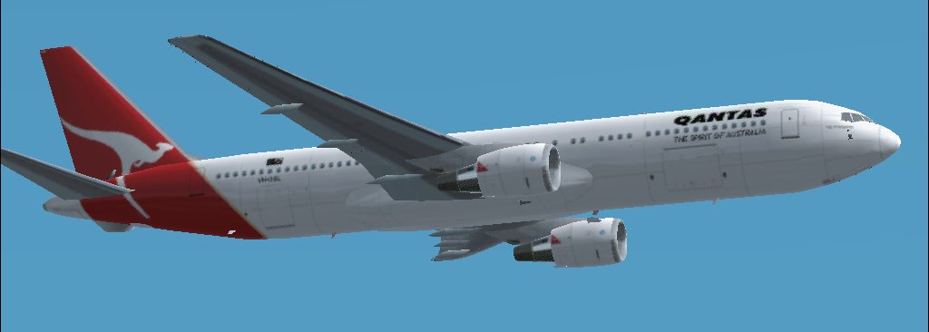 Qantas Boeing 767-228Er Complete Qantas B767-200 As Used By Qantas Includes Panel And Soun