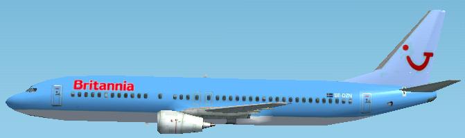 Fs2002 Britannia Boeing 737-400 Registration Se-Dzn