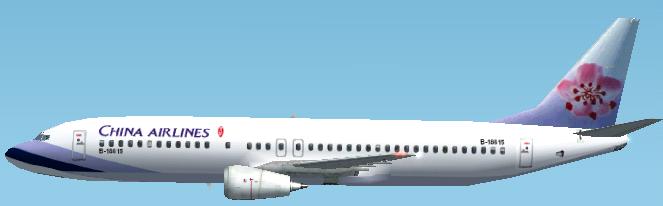 Fs2002 China Airlines Boeing 737-400 Registration B-18615