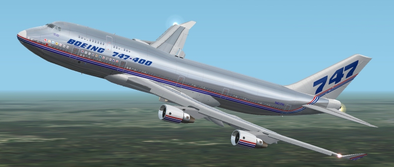 Fs2002 Boeing 747-400 House Livery This Was The Very First 747-400, Registered N401Pw