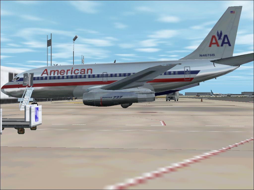 Fs2002 American Airlines Boeing 737-200 Fs2002 American Airlines Polished And Shining Text