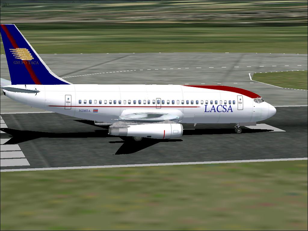 Grupo Taca B 737 200 In Lacsa Colors Fs2002 (Yeodesigns Boeing 737-200 V2 Final Version) L