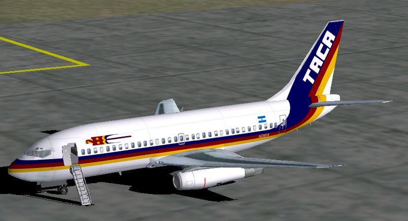 Grupo Taca B 737 200 In Taca Old Colors Fs2002 (Yeodesigns Boeing 737-200 V2 Final Version