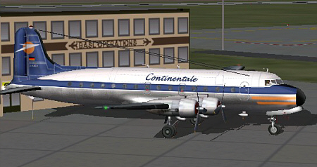 Fs2002 Continentale Douglas Dc-4 Freighter, Registration D-Anek