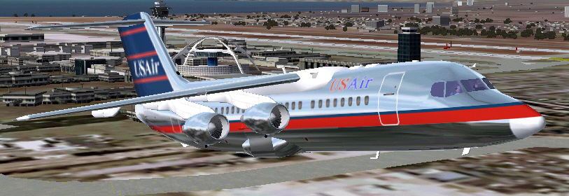 Fs2002 Usair Bae 146-200 N167Us - Usair Acquired The Bae 146-200 When They Purchased Psa (