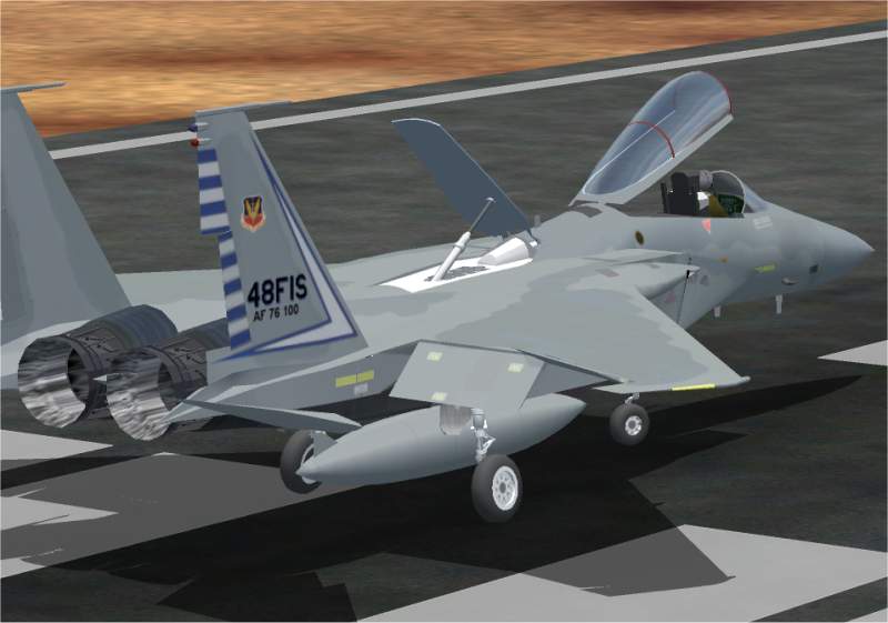 Fs2002 Usaf F-15A Eagle Of The 48Th Fis, Adtac At Langley Afb, Virginia In 1986