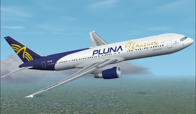 Fs2002 Pluna Uruguay Boeing 767-334 Er Registration: Cx-Pub Equipped With Ge23 Engines