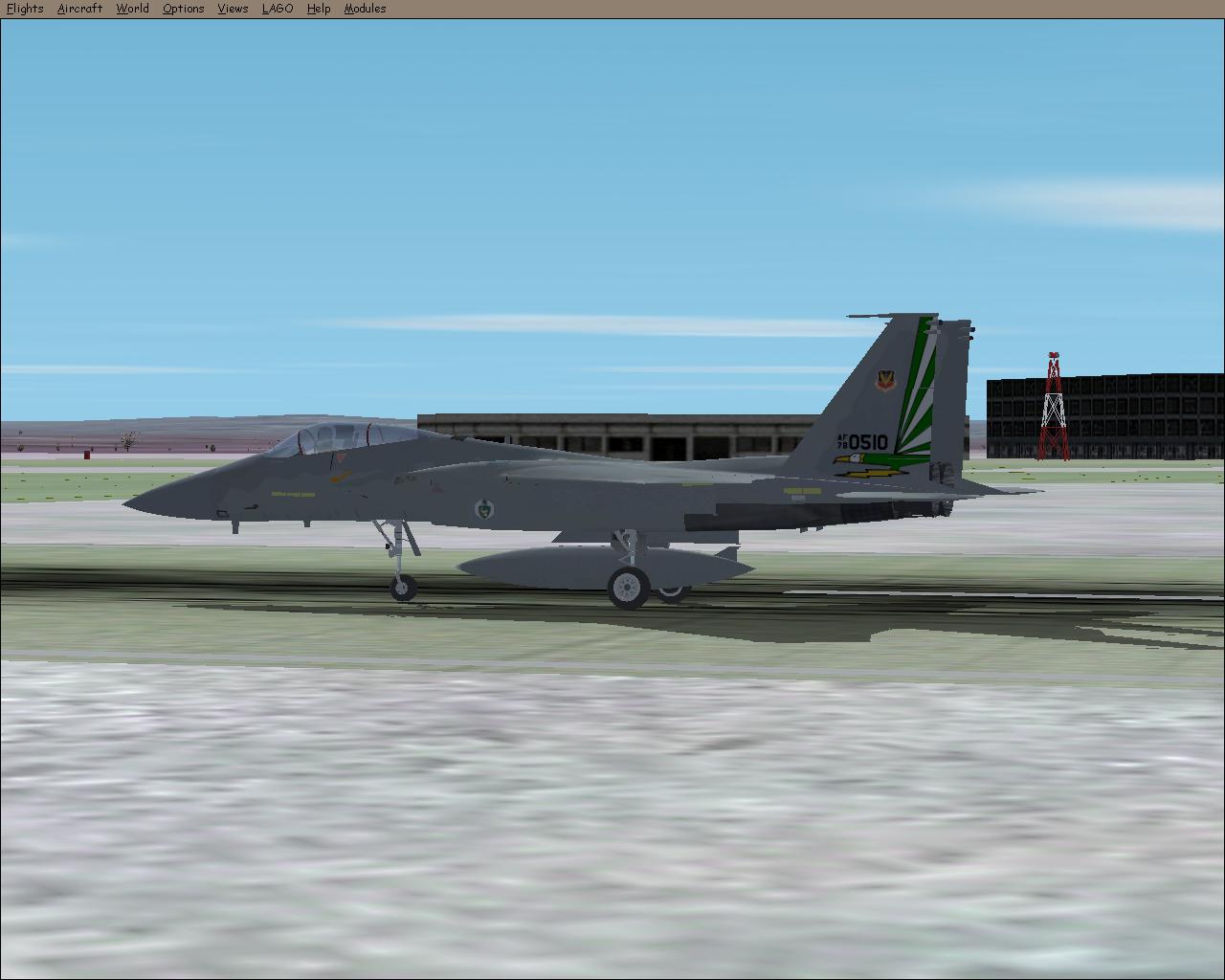 Fs2002 Fictional Textures Repaint Of A Usaf F-15A Eagle Of The 49Th Fis, Adtac At Griffiss