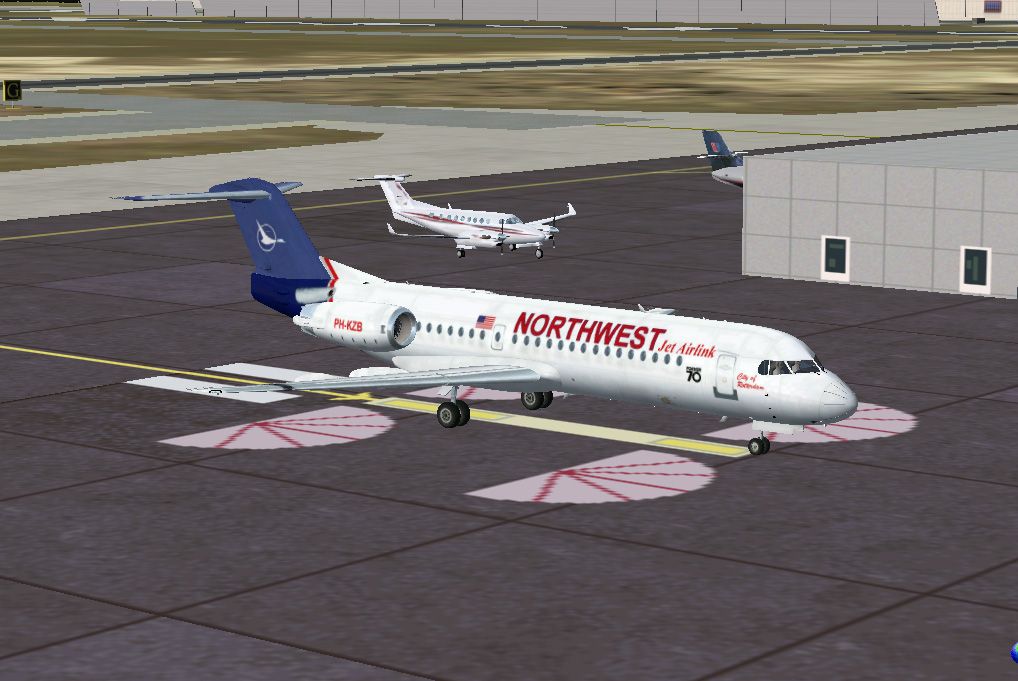 Fs2002 Aircraft Virtual Northwest Airlines F70 Textures Exclusively For Pf10070 Fokker 70