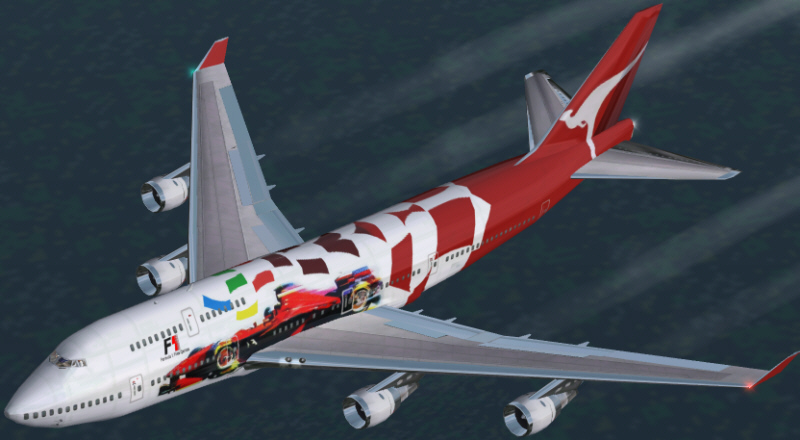 Fs2002 Qantas Boeing 747-438 Registration Vh-Ojc City Of Melbourne