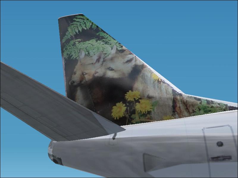 Fs2002 Frontier Pups Boeing 737-400 A Textures Repaint Of The Default 737.Includes Very De
