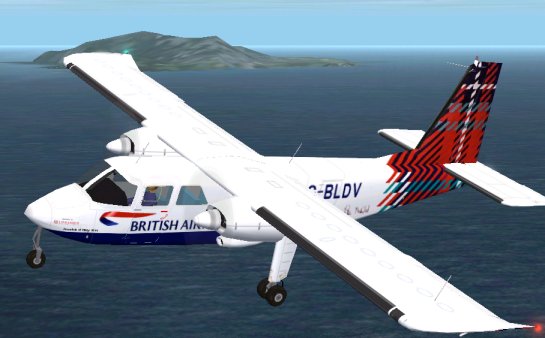 Fs2002 Bn2-B Islander Loganair G-Bldv Benyhone