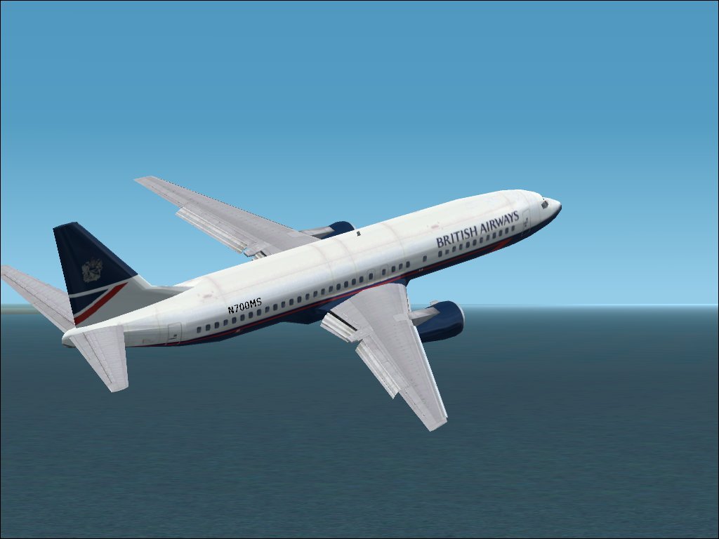 Fs2002 British Airways Boeing 737-400 A Textures Repaint Of The Default 737 In The British