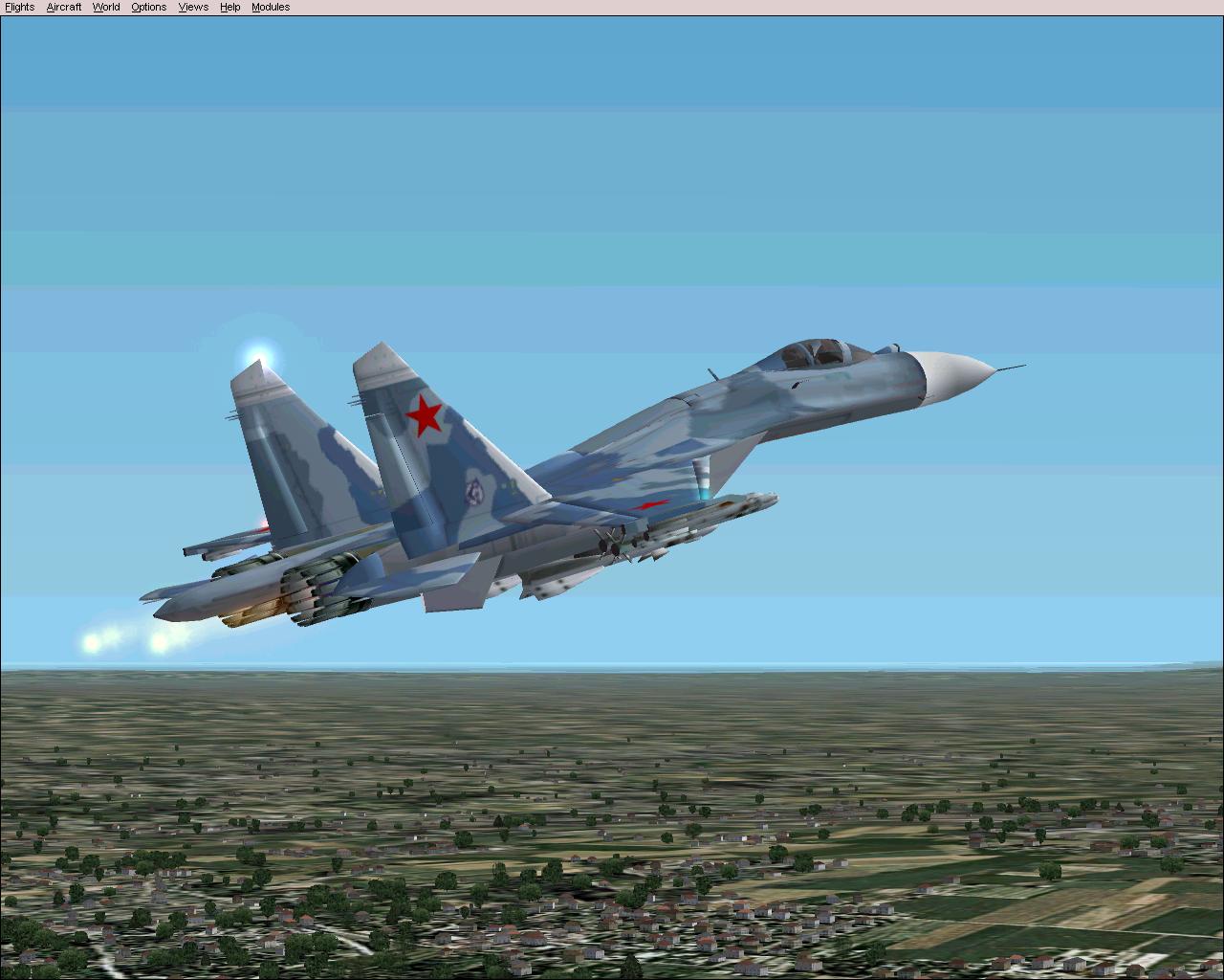 Fs2002 Fsdsv2 Sukhoi Su-27 Flanker With Full Moving/Rotating Gear/Bays, Airbrake, Elevons,