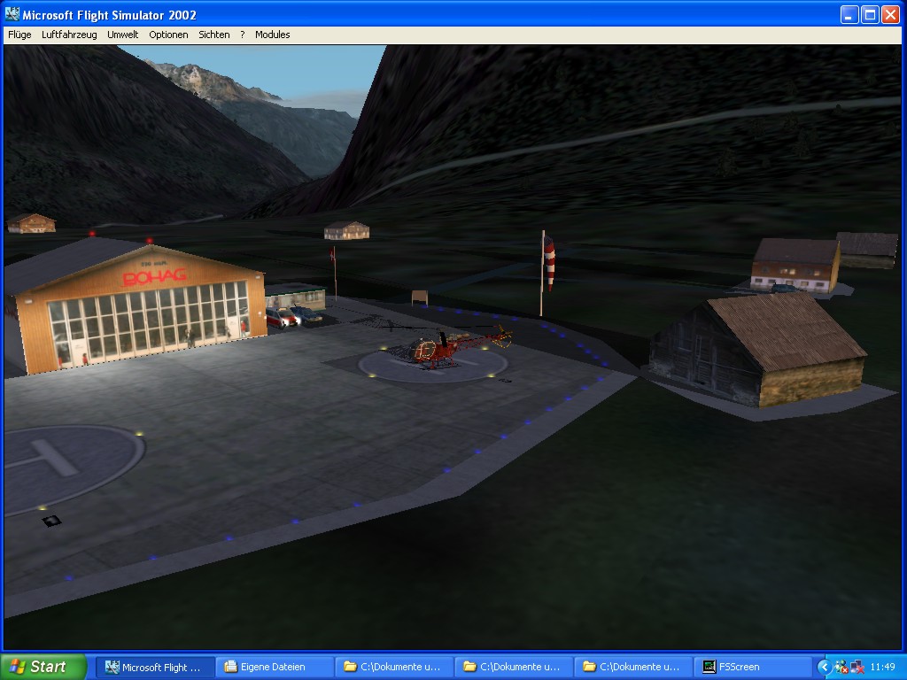 Fs2002 Scenery Schattenhalb Swiss Heliport A Little Picture Realistic Swiss Heliport Of Bo
