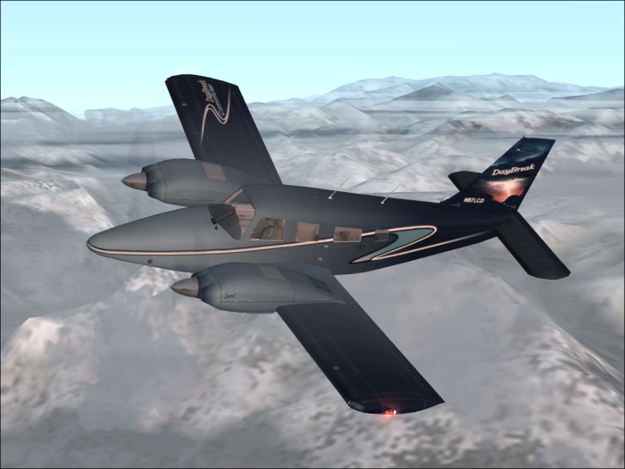 Fs2002 A Textures Repaint Titled Daybreak Commuter For Fsds Piper Seneca V.the File Contai