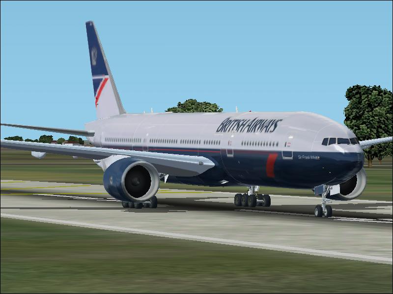 Fs2002 British Airways Boeing 777-236, Registration G-Zzza.named Sir Frank Whittle In The