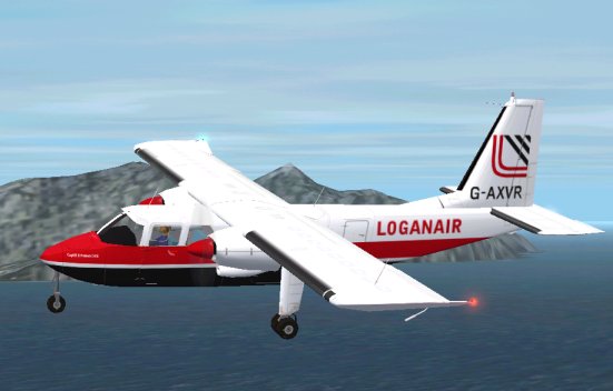 Fs2002 Bn2-B Islander Loganair G-Axvr