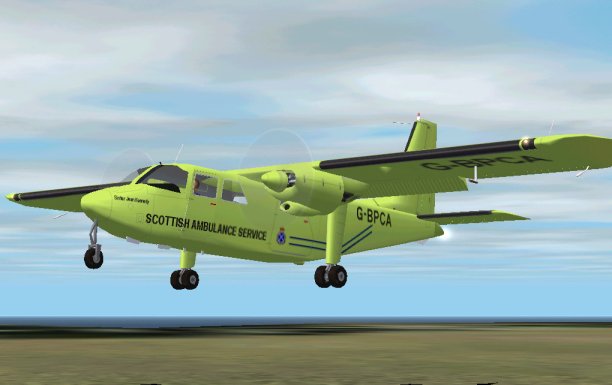 Fs2002 Bn2-B Islander Loganair G-Axvr