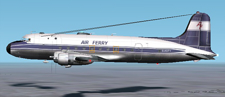 Fs2002 Air Ferry Douglas Dc-4 Textures Exclusively Registration G-Asfy From 1962 To 1968 A