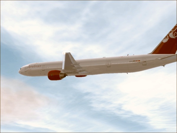 Fs2002 Boeing 777-300 Arabian Airlines F-Kaia This Aircraft Is A Representation Of Arabian
