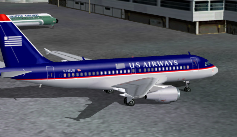 Fs2002 Us Airways A319-112 Us Airways Features Fully Moving Parts (Gears And Doors, Rotati