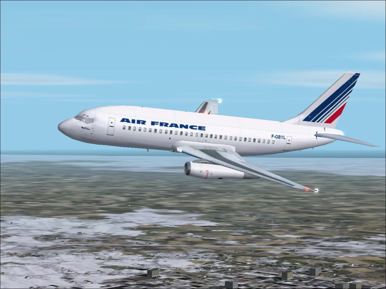 Fs2002 Boeing 737-200 In Air France Colors