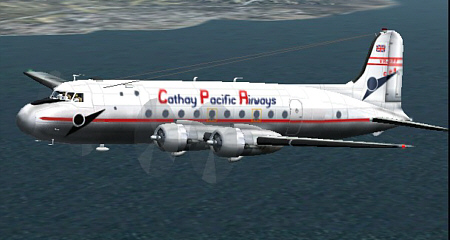 Fs2002 Cathay Douglas Dc-4 Textures Exclusively Registration Vr-Hff Cathay Pacific Airways