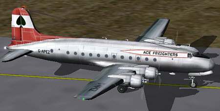 Fs2002 Ace Freighters Douglas Dc-4 Freighter, Registration G-Apez