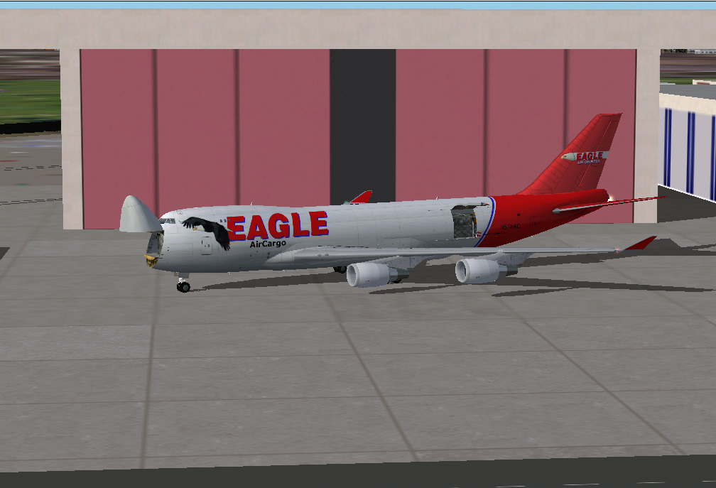 Fs2002 Boeing 747-400F Eagle Air Charter A Textures Repaint Of The Opensky Boeing 747-400F
