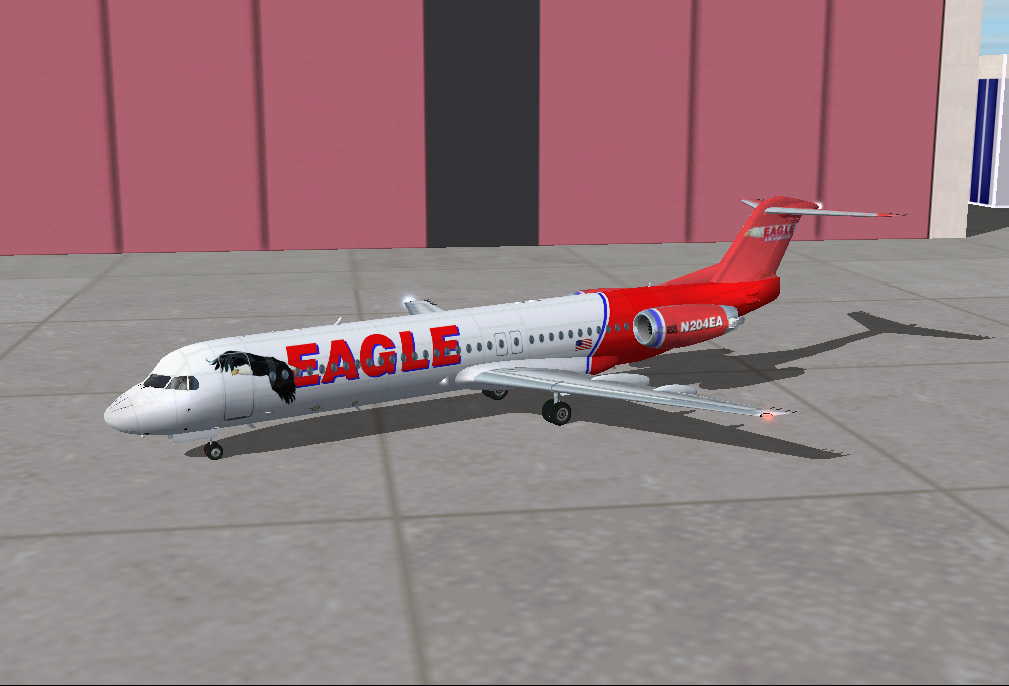 Fs2002 Fokker F-100 Eagle Air Charter A Textures Repaint Of The Project Fokker F100 In The — 1