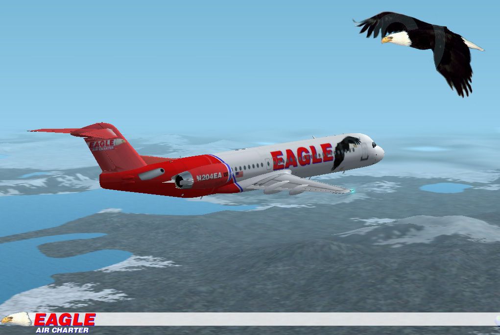 Fs2002 Fokker F-100 Eagle Air Charter A Textures Repaint Of The Project Fokker F100 In The