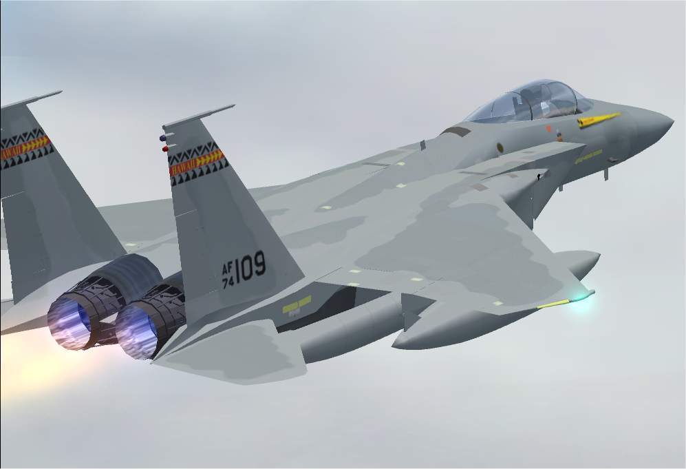 Fs2002 Usaf F-15 Eagle Of The 199Th Fs, 154Th Fw, Hawaii Ang At Hickam Afb, Honolulu — 1