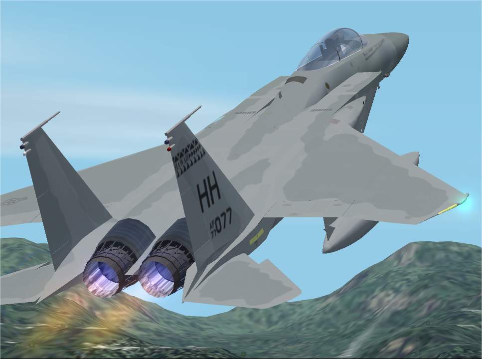 Fs2002 Usaf F-15 Eagle Of The 199Th Fs, 154Th Fw, Hawaii Ang At Hickam Afb, Honolulu