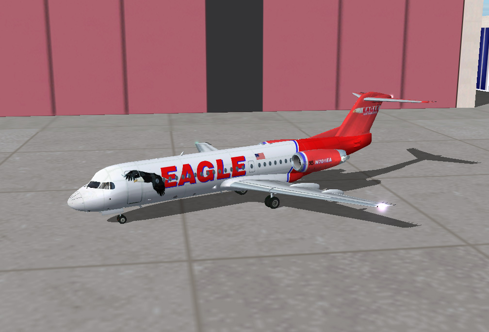 Fs2002 Fokker F-70 Eagle Air Charter A Textures Repaint Of The Project Fokker F70 In The C