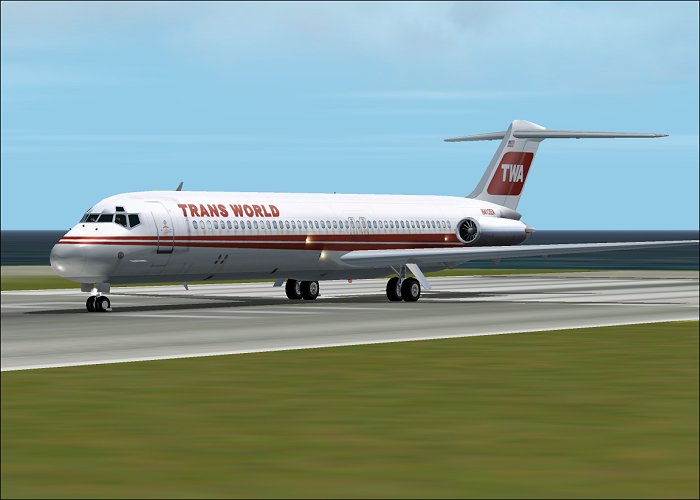 Fs2002 Aircraft-Douglas Dc9-51 Twa 80S Aircraft By Stewart Global And Flight Fx The Dc9-51