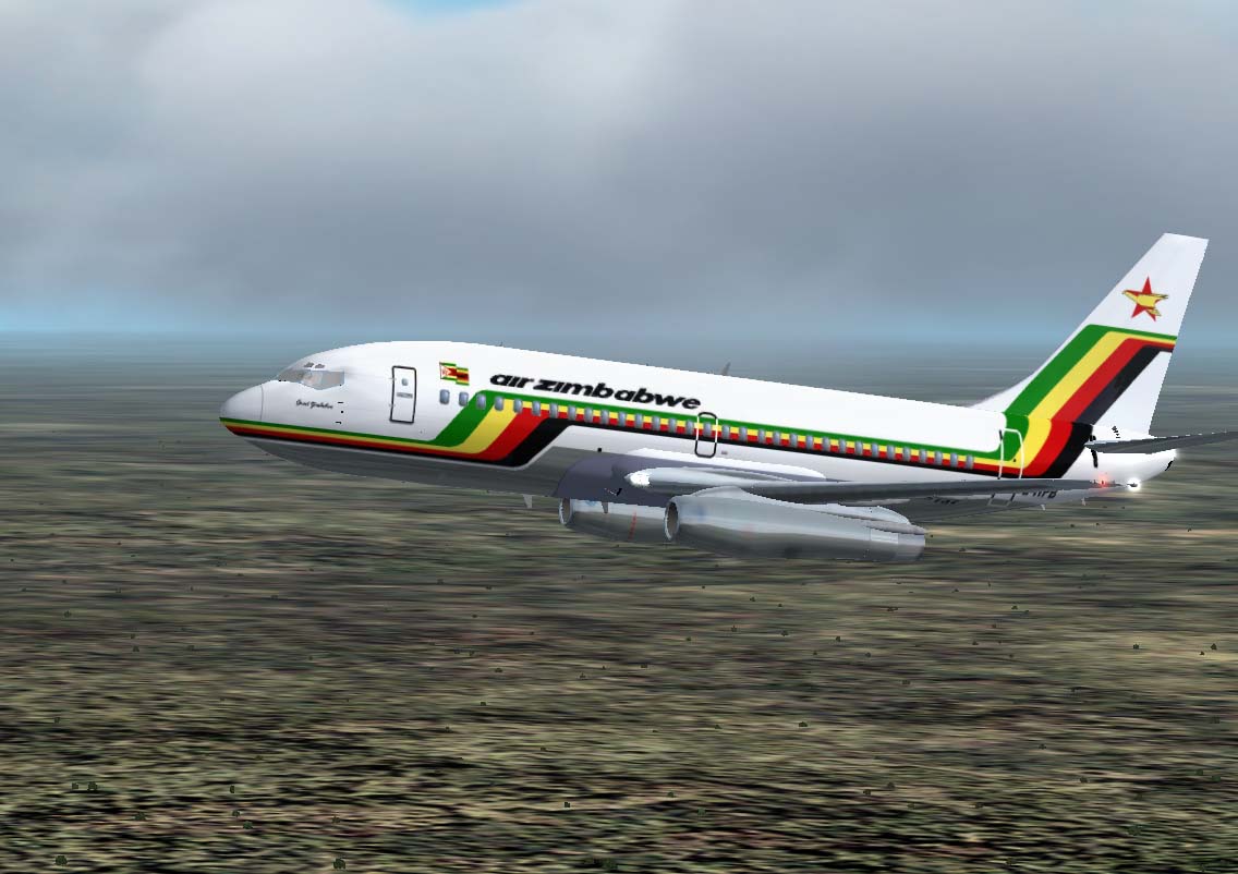 Fs2002 Boeing 737-200 In Air Zimbabwe Colors