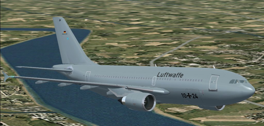 Fs2002 A310-304Et German Airforce Mrt 10+24 Gmax Airbus A310-304Et In German Airforce Mrt
