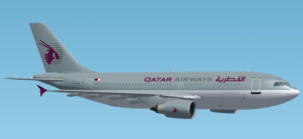 Fs2002 A310-304 Qatar Airways Gmax Airbus A310-304 In Qatar Airways Livery