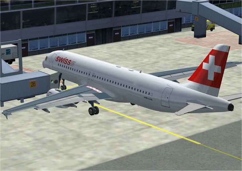 100% New Body Textures For Wilcos A320 Pic With Swiss Livery, And New Swiss Style Cabin Te — 1