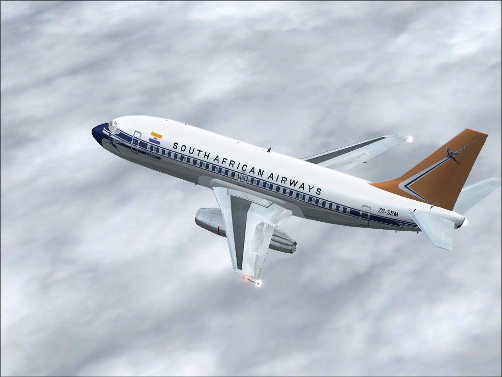 Yeodesigns Boeing 737-200 V2 Textures Repaint Of Very Old South African Airways Saa Zs-Sbm
