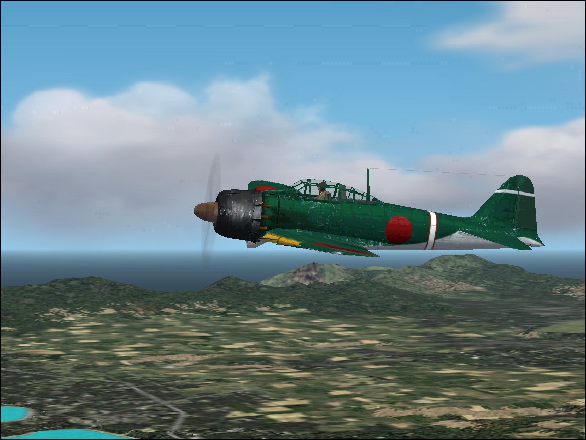 Zero:a6M5 Model 52 Modified A6M5 Zero (Original Cfs2 Aircraft It Works Good In Cfs2/Fs 200