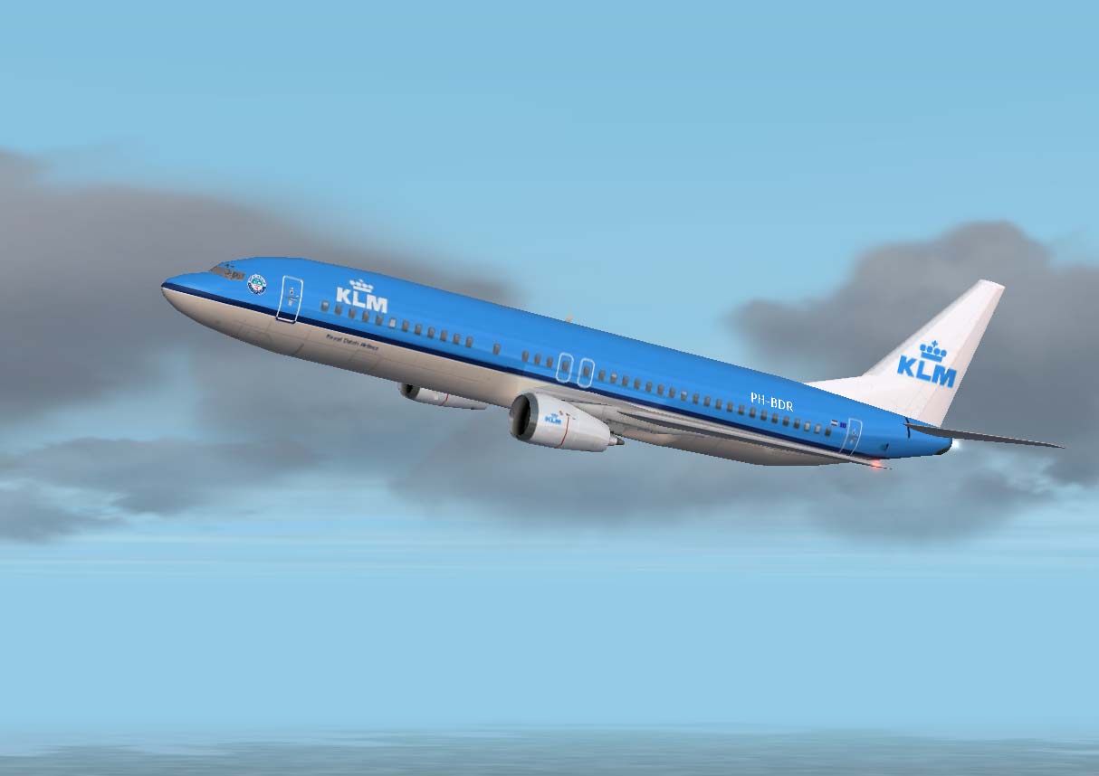 Fs2002 Klm Royal Dutch Airlines New Colors, Boeing 737-400 Based On The Default 737-400 Fr